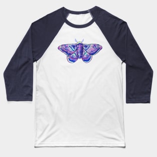 Trippy Colorful Moth Baseball T-Shirt